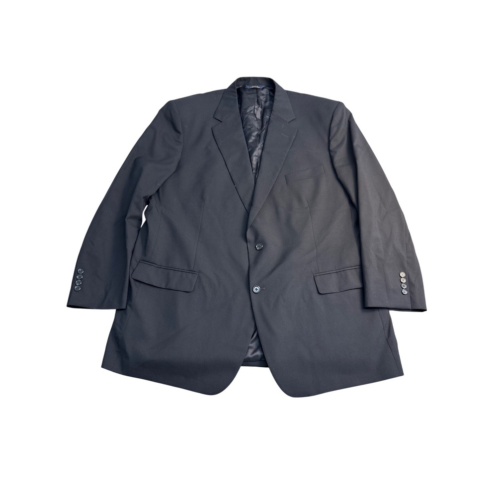 Brooks Brothers Brooksease Mens Navy Blue Wool 2 Button Blazer Sport Coat 46R